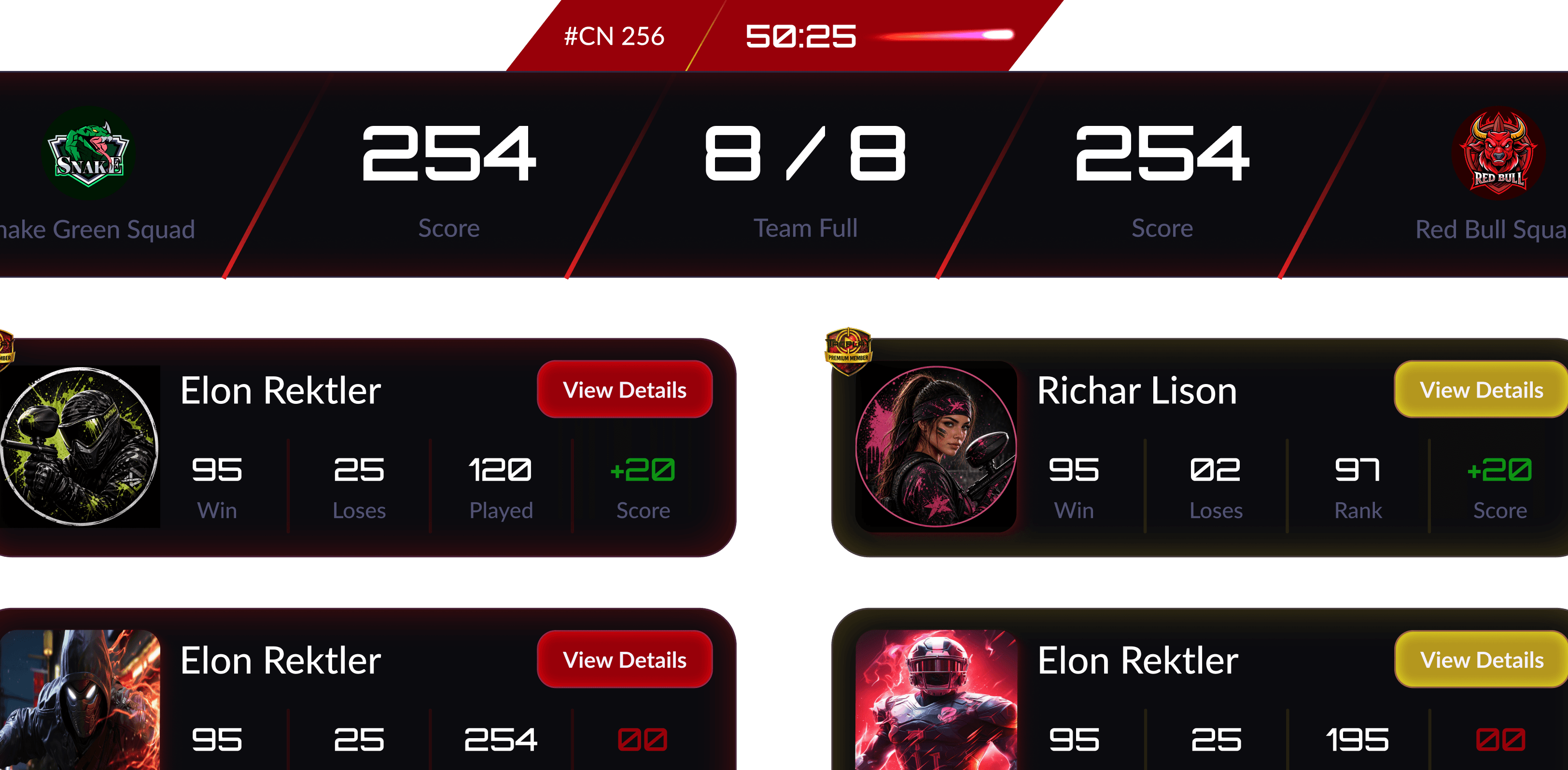 Manage Matches and Results